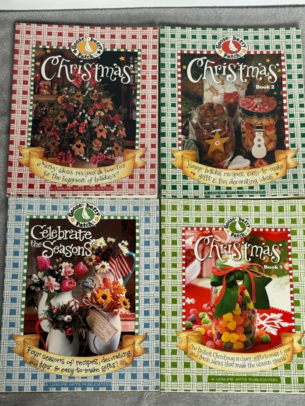 Gooseberry Patch Christmas and Seasons Book Lot of 4 Cooking Recipes Crafts
